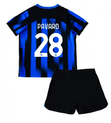 Inter Milan Benjamin Pavard #28 Hemmaställ Barn 2023-24 Kortärmad (+ Korta byxor)